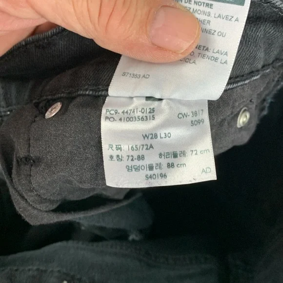 Levi’s Denizen black 216 skinny fit jeans  sz 28 x 30 - Picture 4 of 15